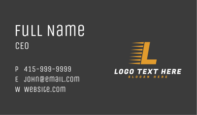 Professional Racer Letter  Business Card Image Preview