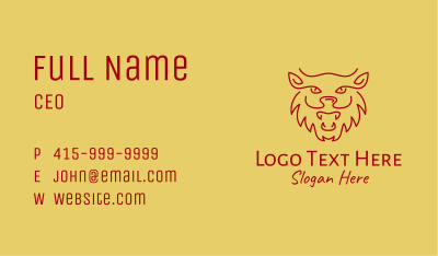 Chinese Zodiac Tiger  Business Card Image Preview