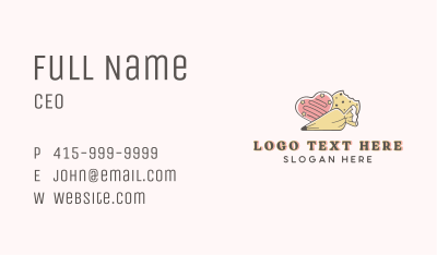 Heart Baking Cookies Business Card Image Preview