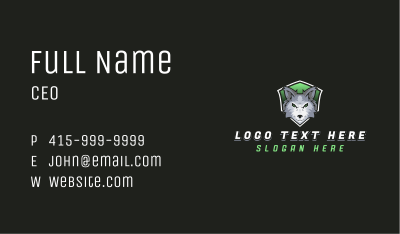 Wolf Animal Gamer Business Card Image Preview