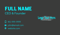 Neon Graffiti Mural Wordmark Business Card Image Preview