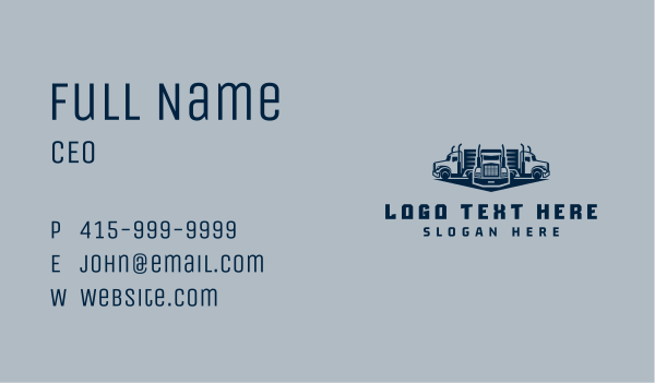 Delivery Truck Fleet Business Card Design Image Preview
