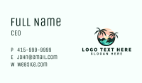 Palm Tree Beach Vacation Business Card Image Preview