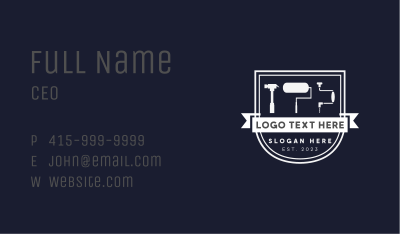 Carpentry Tools Badge Business Card Image Preview