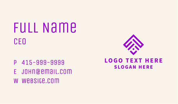 House Diamond Pattern Business Card Design Image Preview