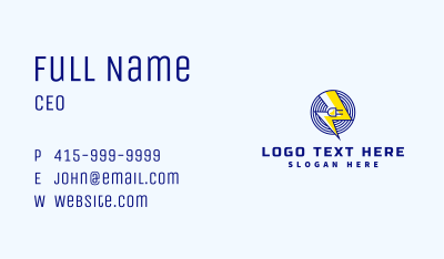 Lightning Plug Energy Business Card Image Preview