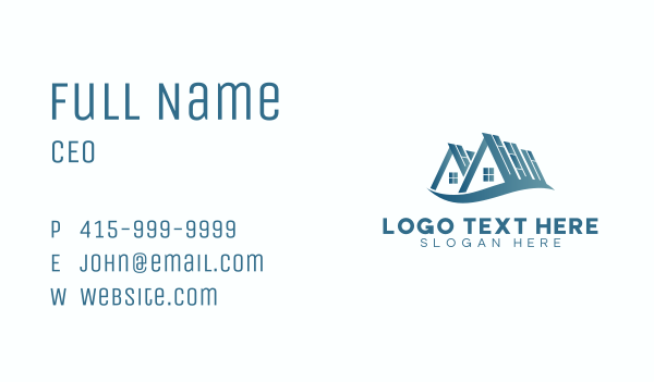 House Roofing Realty Business Card Design Image Preview