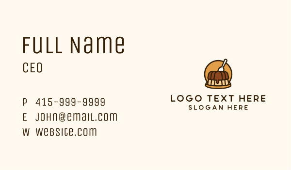 Cute Pudding Dessert Business Card Design Image Preview