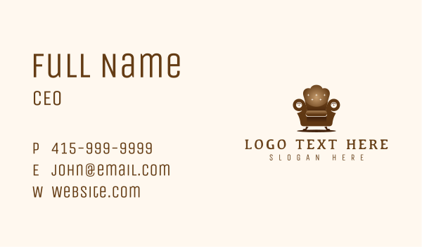 Seat Armchair Furniture Business Card Design Image Preview