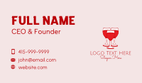 Red Wine Cocktail  Business Card Image Preview