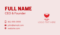 Red Wine Cocktail  Business Card Preview