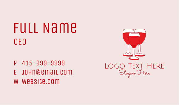 Red Wine Cocktail  Business Card Design Image Preview