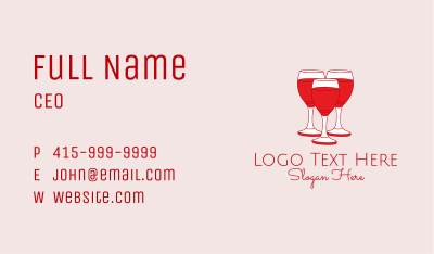 Red Wine Cocktail  Business Card Image Preview