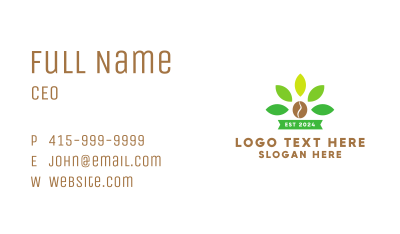 Coffee Plant Business Card Image Preview