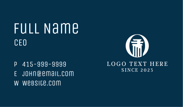 Law Firm Column Letter O Business Card Design Image Preview