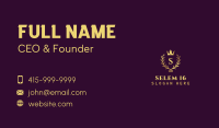 Premium Wreath Crown Business Card Image Preview