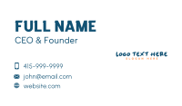 Cute Cartoon Wordmark Business Card Image Preview
