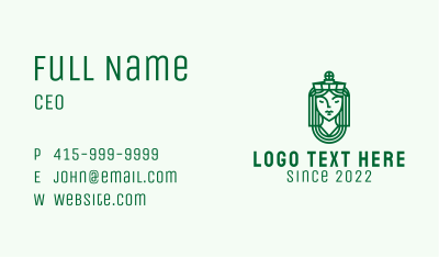 Ancient Tribe Statue Maiden Business Card