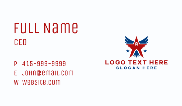 Star Eagle Patriot Business Card Design Image Preview