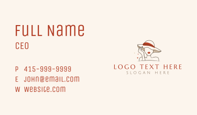 Fashion Hat Beauty Business Card Image Preview