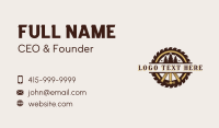 Wood Sawmill Builder Business Card Design