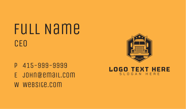 Transport Truck Company Business Card Design Image Preview