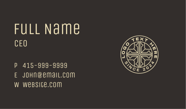 Spiritual Christian Ministry  Business Card Design Image Preview