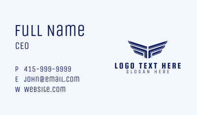 Blue Wings Company Business Card Image Preview