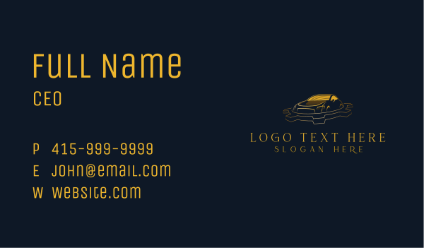 Luxury Car Mechanic  Business Card Design Image Preview
