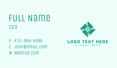 Green Tiles Renovation Business Card Image Preview