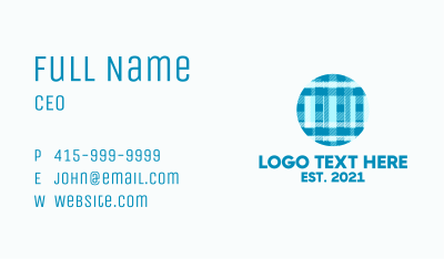 Checkered Textile  Business Card Image Preview