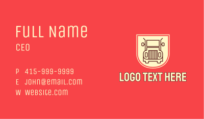 Trailer Truck Transport  Business Card Image Preview