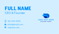Blue Consulting Letter D Business Card Image Preview
