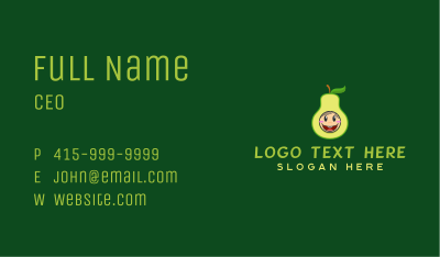  Cute Avocado Fruit Business Card Image Preview