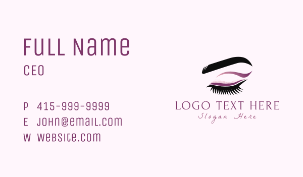 Beauty Eyebrow Eyelashes Business Card Design Image Preview