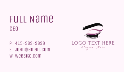 Beauty Eyebrow Eyelashes Business Card Image Preview