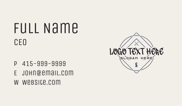 Tattoo Shop Artist Wordmark Business Card Design Image Preview