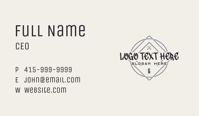 Tattoo Shop Artist Wordmark Business Card Image Preview