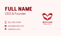 Hand Heart Charity Business Card Image Preview