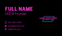 Neon Nightclub Party Bar Business Card Image Preview