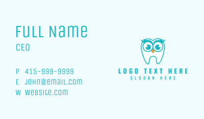 Dentist Owl Mascot  Business Card Image Preview