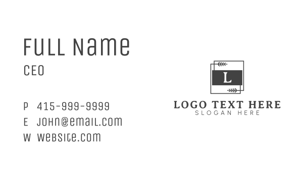 Coffee Brand Letter Business Card Design Image Preview