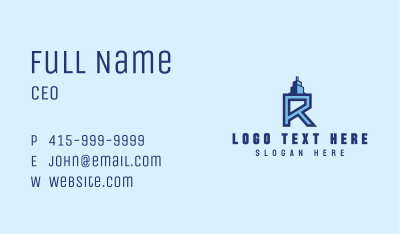 Letter R Realty Business Card Image Preview