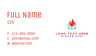 HVAC Heat Cold Business Card Image Preview