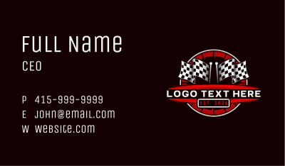 Automotive Racing Flag Business Card Image Preview