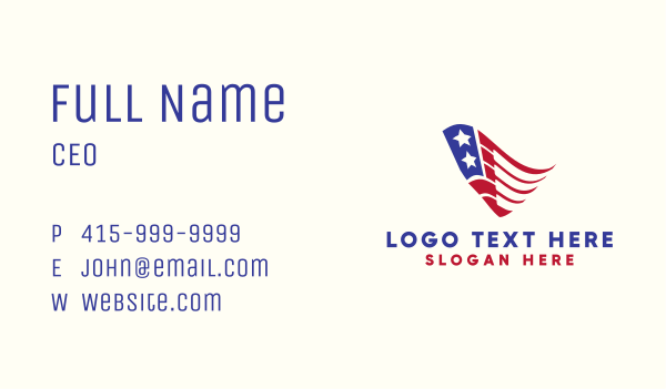 Star Stripe Flag Wave Business Card Design Image Preview