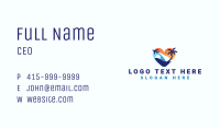 Heart Plane Travel Business Card Image Preview