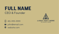 Triangle Company Letter A Business Card Design