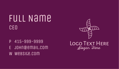 Fancy Flower Propeller  Business Card Image Preview