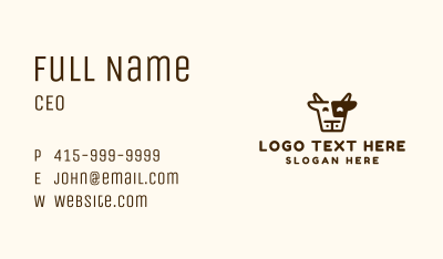 Dairy Cow Head Business Card Image Preview